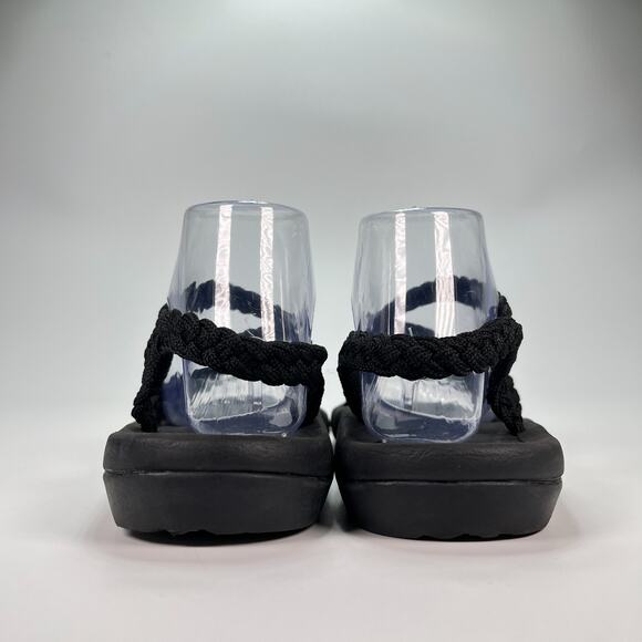 Megnya Black Comfortable Walking Sandals Handmade Braided Straps Women's Size 8 - Picture 5 of 8